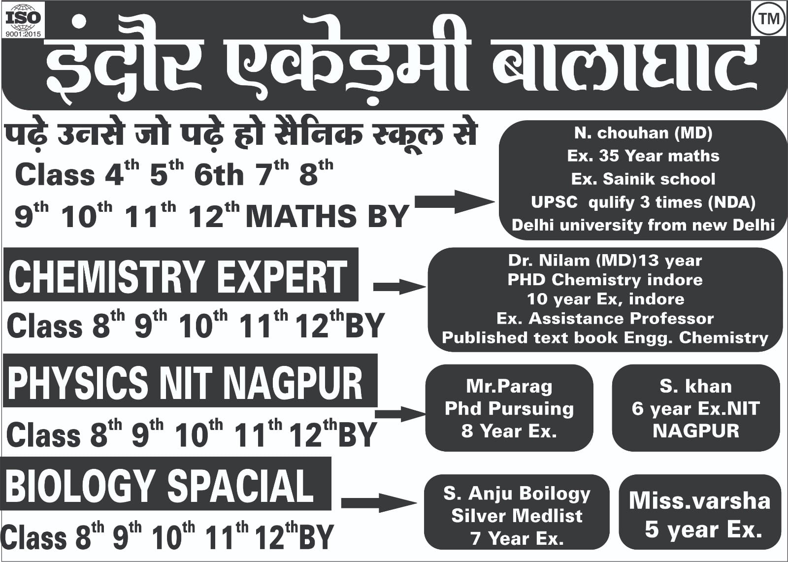 Indore Academy Courses